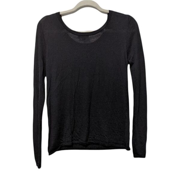 EMU AUSTRALIA 100% Merino Wool Beaded Front Scoop Neck Sweater XS - Picture 6 of 8